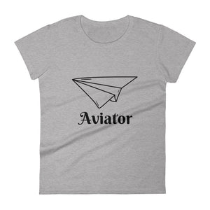 Women's Simple Aviator Short-Sleeve T-Shirt