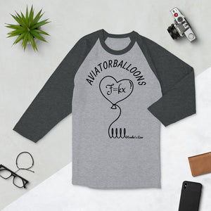 Hooke's Law x aviatorballoons 3/4 sleeve raglan shirt