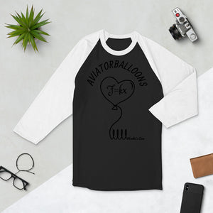 Hooke's Law x aviatorballoons 3/4 sleeve raglan shirt