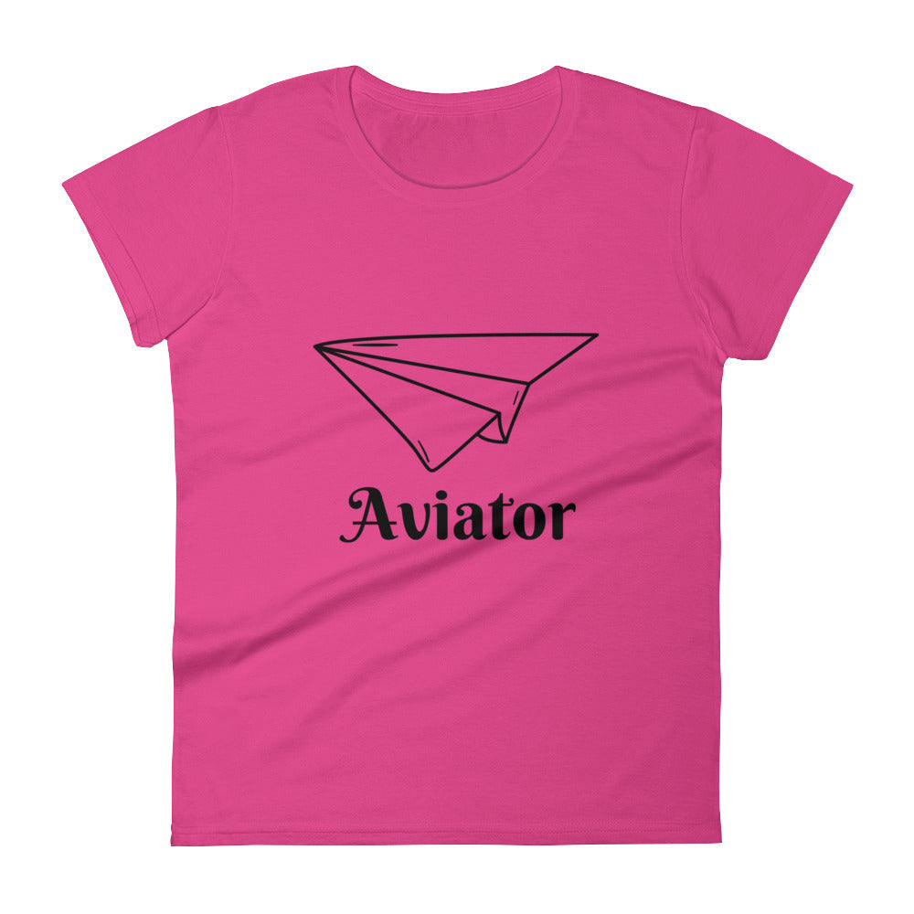 Women's Simple Aviator Short-Sleeve T-Shirt