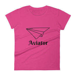 Women's Simple Aviator Short-Sleeve T-Shirt