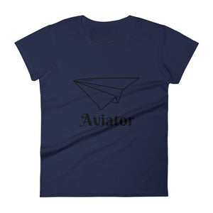 Women's Simple Aviator Short-Sleeve T-Shirt