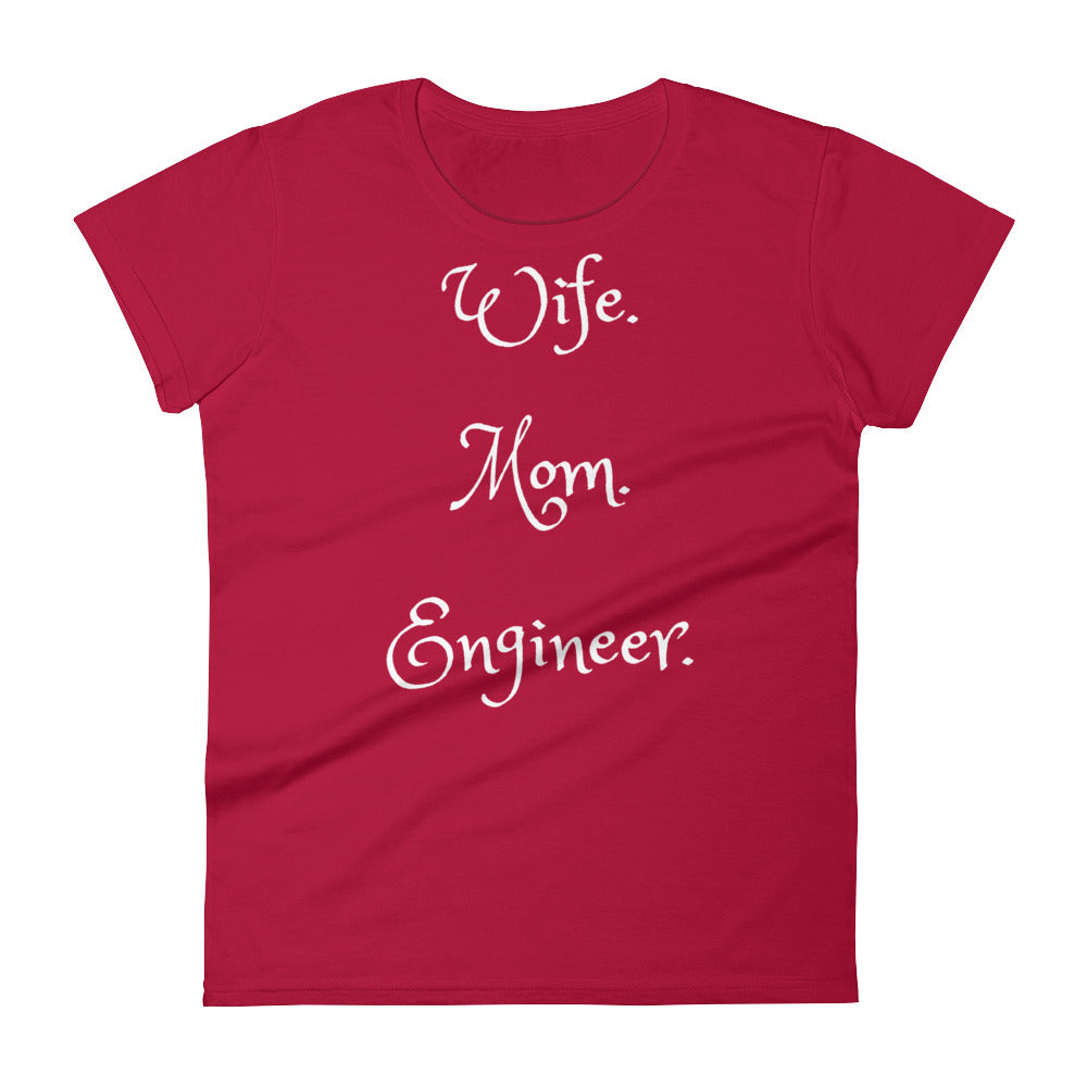 Women's Wife Mom Engineer t-shirt