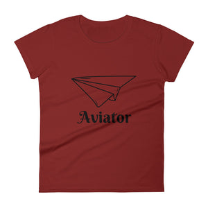 Women's Simple Aviator Short-Sleeve T-Shirt
