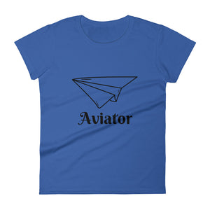 Women's Simple Aviator Short-Sleeve T-Shirt