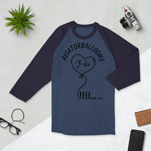 Hooke's Law x aviatorballoons 3/4 sleeve raglan shirt