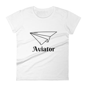 Women's Simple Aviator Short-Sleeve T-Shirt