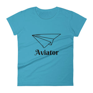 Women's Simple Aviator Short-Sleeve T-Shirt