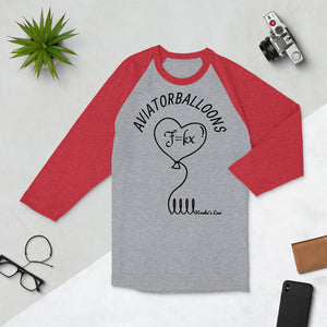 Hooke's Law x aviatorballoons 3/4 sleeve raglan shirt