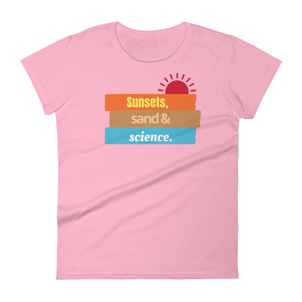 Women's Sunsets and Science short sleeve t-shirt