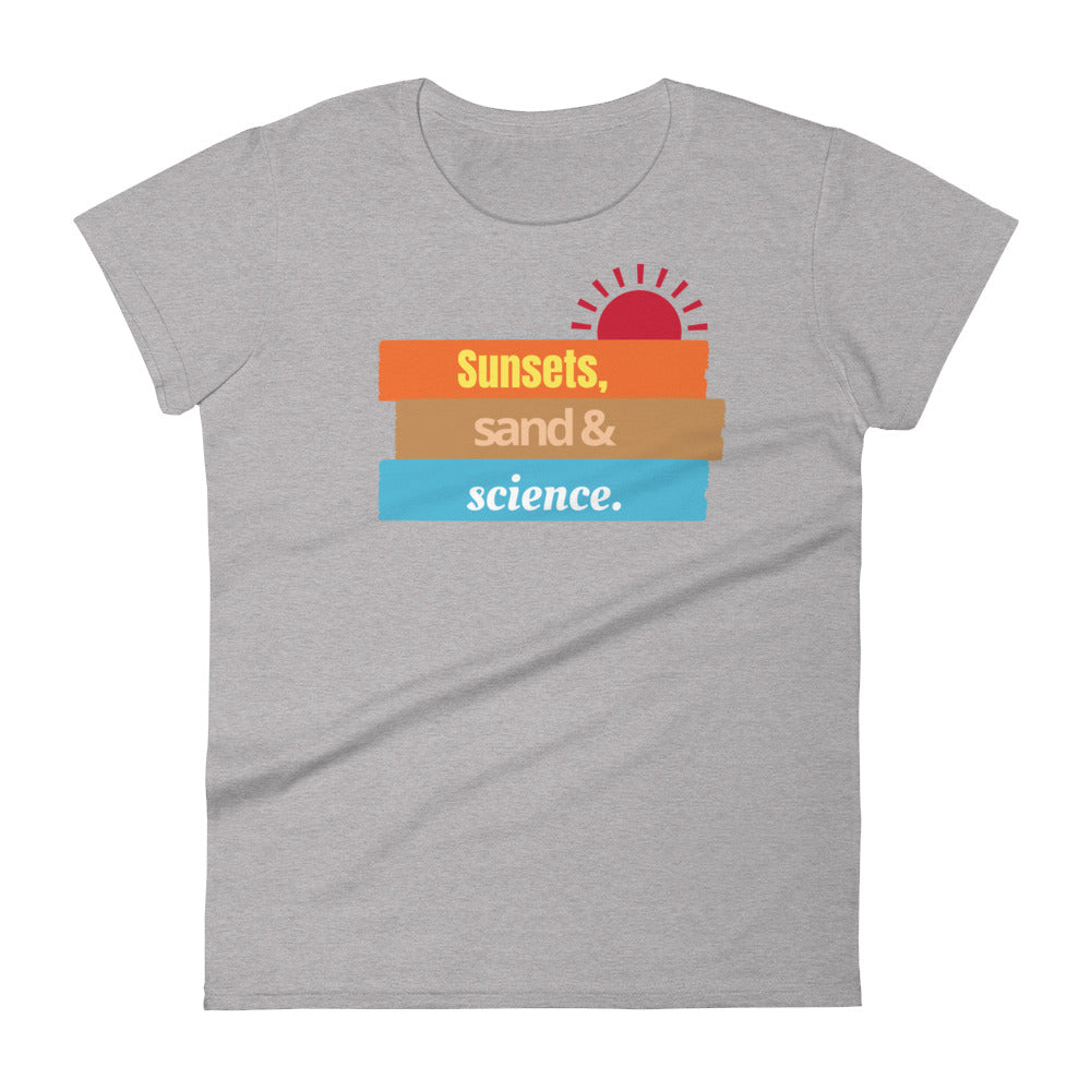 Women's Sunsets and Science short sleeve t-shirt