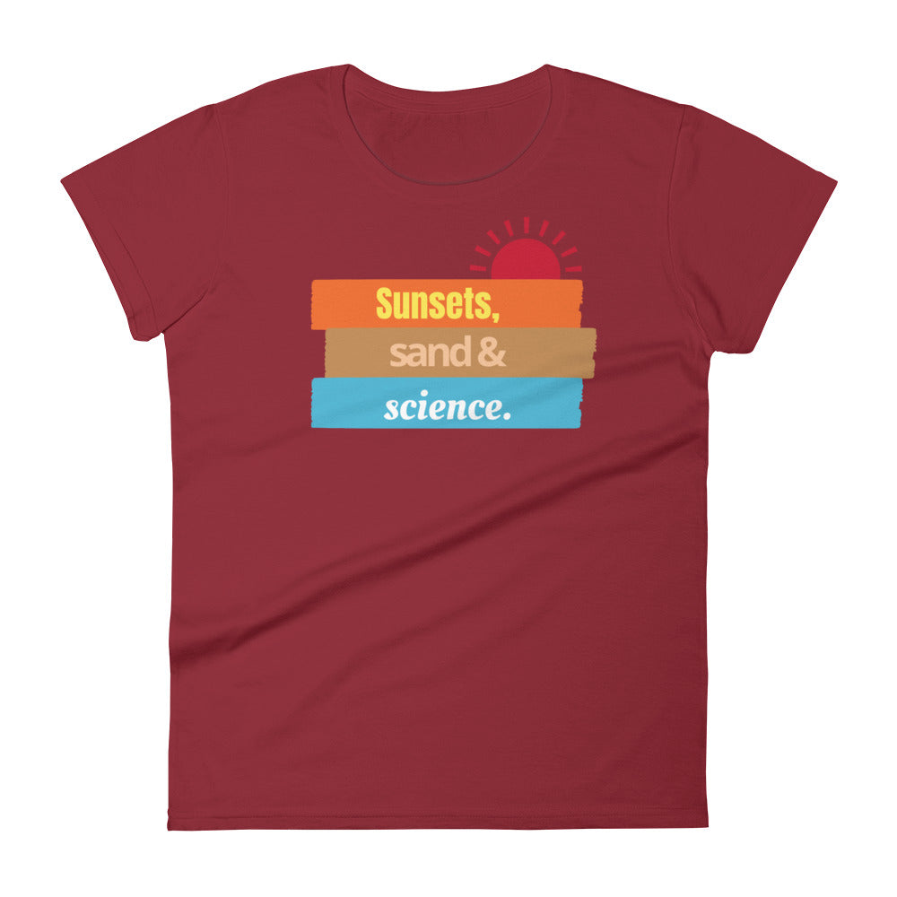 Women's Sunsets and Science short sleeve t-shirt