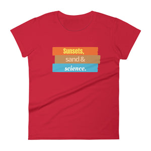 Women's Sunsets and Science short sleeve t-shirt