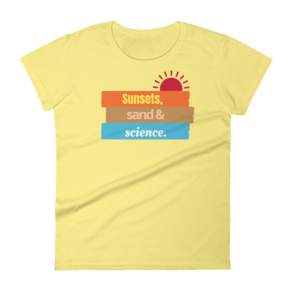 Women's Sunsets and Science short sleeve t-shirt