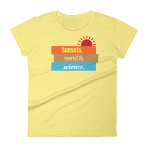 Women's Sunsets and Science short sleeve t-shirt