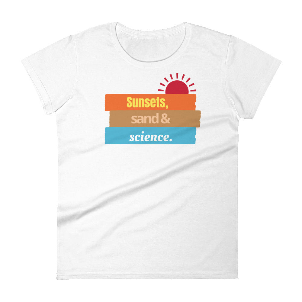 Women's Sunsets and Science short sleeve t-shirt